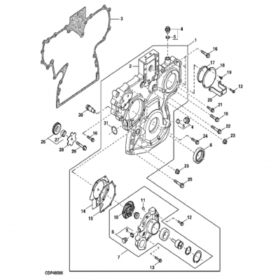 Group 44: Timing Gear Cover &amp; Water Pump  第44组：正时齿轮盖和水泵&ldquo;GM93289,&rdquo;&ldquo;GM93285,&rdquo;&ldquo;GM91650,&rdquo;&ldquo;GM85414,&rdquo;&ldquo;GM8541