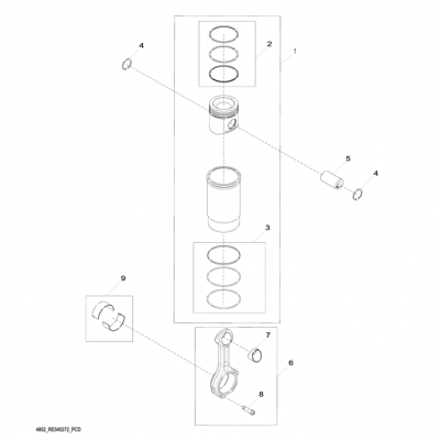 Group 48: Piston and Connecting Rod, continued  第48组：活塞和连杆，“GM93289,”“GM93285,”“GM91650,”“GM85414,”“GM85412,”“GM85410,”“GM