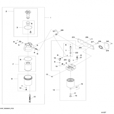 Group 81: Primary Fuel Filter, continued  第81组：燃油初级滤清器，“GM93289,”“GM93285,”“GM91650,”“GM85414,”“GM85412,”“GM85410,”“GM5161