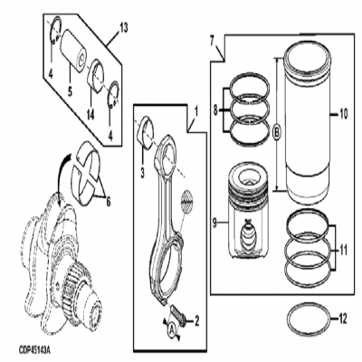 Group 48: Piston and Connecting Rod, continued  第48组：活塞和连杆，“GM93289,”“GM93285,”“GM91650,”“GM85414,”“GM85412,”“GM85410,”“GM