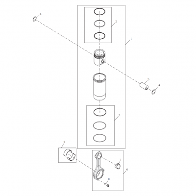 Group 48: Piston and Connecting Rod, continued  第48组：活塞和连杆，“GM93289,”“GM93285,”“GM91650,”“GM85414,”“GM85412,”“GM85410,”“GM