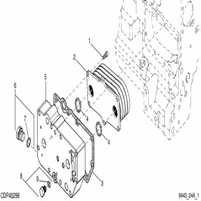 Group 59--1: Engine Oil Cooler  第59-1组：发动机机油冷却器