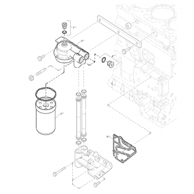 Oil Filter 6 Cylinder (MDDCD, MDDCE, MDDCH, MDDCJ, MDDCP and MDDCR) 1 机油滤清器6缸  40MDDCA-  55MDDCB-  65MDDCC-  80MDDCD-  99MDDCE-  40MDDCF-  50MDDCG-  65MDDCH-  80MDDCJ-  35MDDCK-  40MDDCL- 55MDDCM-  65